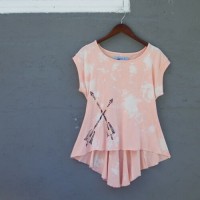 peacharrowprintswingtop